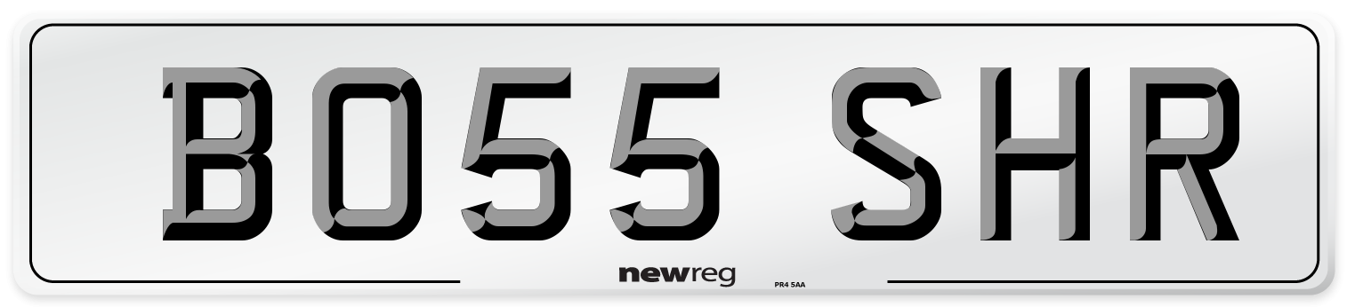 BO55 SHR Number Plate from New Reg